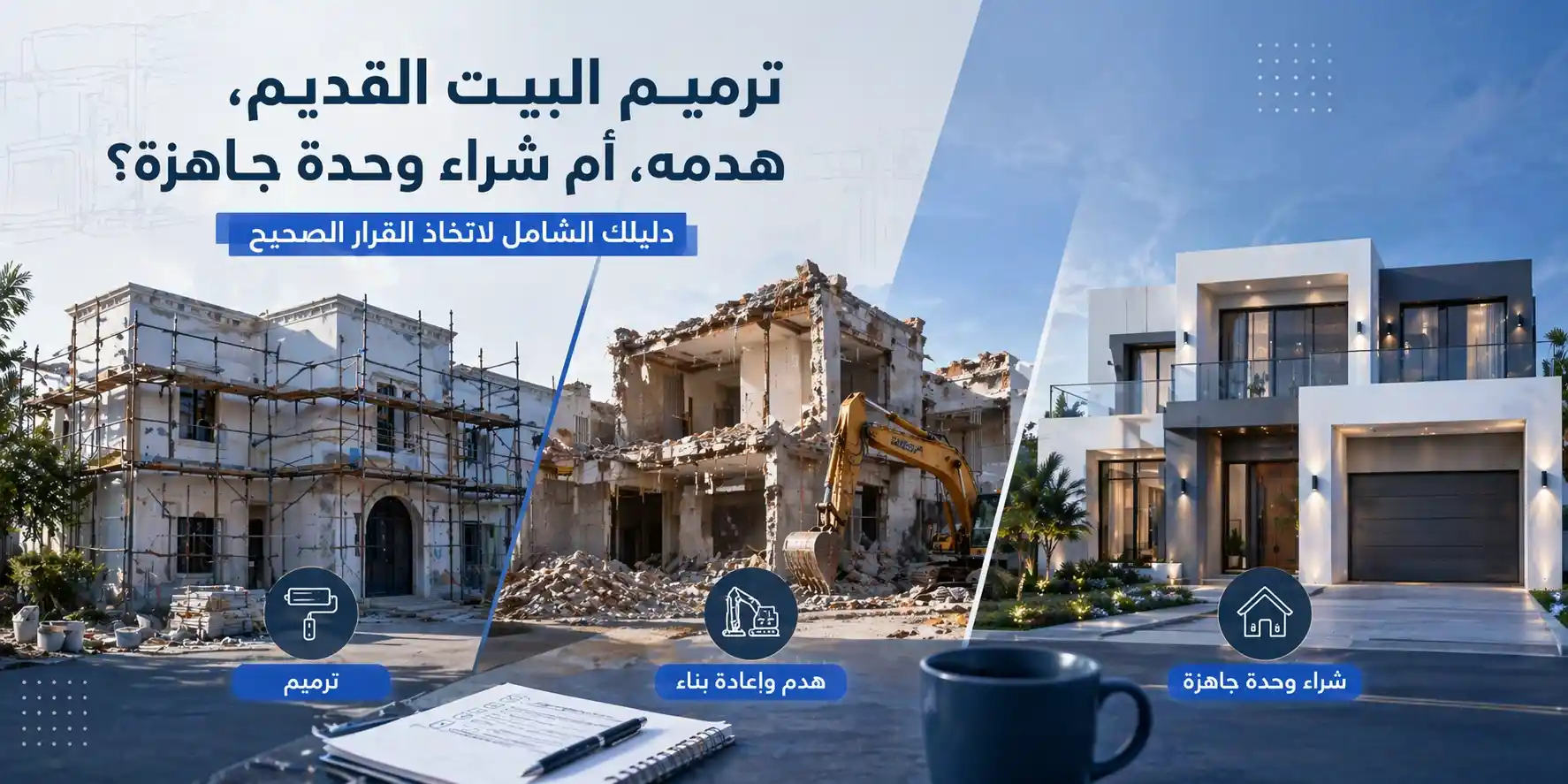 ترميم البيت القديم، هدمه، أم شراء وحدة جاهزة؟